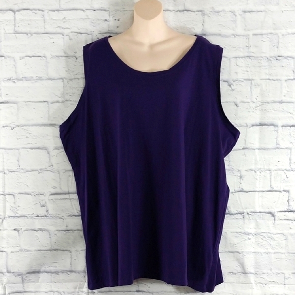 Catherines Top Suprema Collection Purple Sleeveless Sz 4X - Picture 1 of 4
